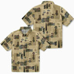 Tribal Symbols Gold Georgia Tech Yellow Jackets Hawaiian Shirt