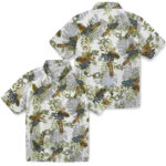 Tropical Leaves Gold White Georgia Tech Yellow Jackets Hawaiian Shirt