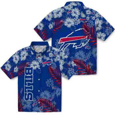Hibiscus Print Blue Buffalo Bills Hawaiian Shirt