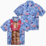 Chest Illusion Blue Buffalo Bills Hawaiian Shirt