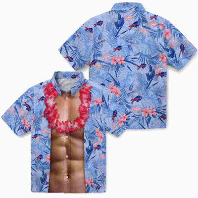 Chest Illusion Blue Buffalo Bills Hawaiian Shirt