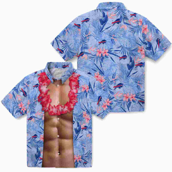 Chest Illusion Blue Buffalo Bills Hawaiian Shirt