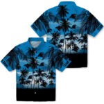 Customized Sunset Scene Blue Black Carolina Panthers Hawaiian Shirt