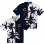 Palm Trees Blue White Chicago Bears Hawaiian Shirt