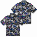 Palm Pattern Blue Black Buffalo Bills Hawaiian Shirt