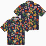 Hibiscus And Fruit Navy Blue Cleveland Browns Hawaiian Shirt