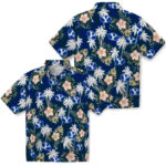 Palm Tree Flower Blue BYU Cougars Hawaiian Shirt