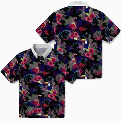 Floral Toucan Blue Red Carolina Panthers Hawaiian Shirt