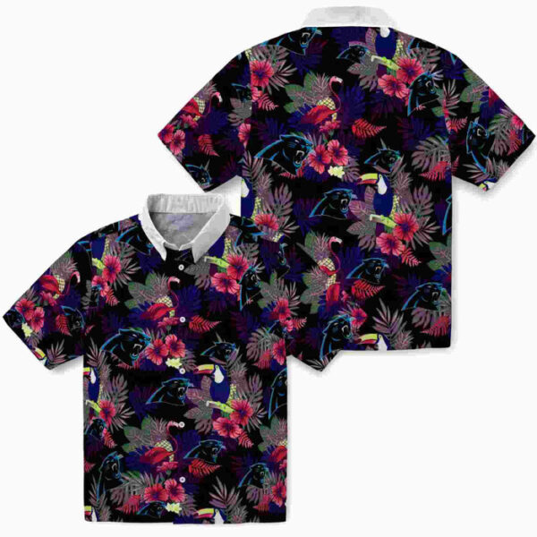Floral Toucan Blue Red Carolina Panthers Hawaiian Shirt