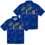 Surfboard Palm Blue Buffalo Bills Hawaiian Shirt
