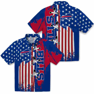 Stitched Flag Blue Buffalo Bills Hawaiian Shirt