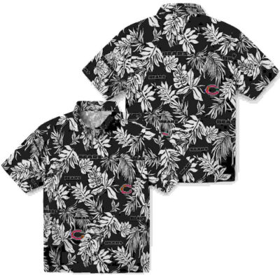 Tropical Leaf Blue White Chicago Bears Hawaiian Shirt