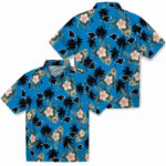 Palm Tree Flower Blue Carolina Panthers Hawaiian Shirt
