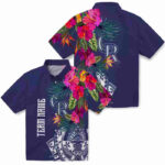 Floral Polynesian Blue Colorado Rockies Hawaiian Shirt
