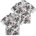 Hibiscus Palm Leaves Blue White Chicago Bears Hawaiian Shirt