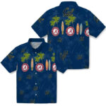 Surfboard Palm Blue California Golden Bears Hawaiian Shirt