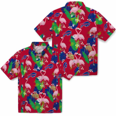 Flamingo Foliage Blue Green Buffalo Bills Hawaiian Shirt