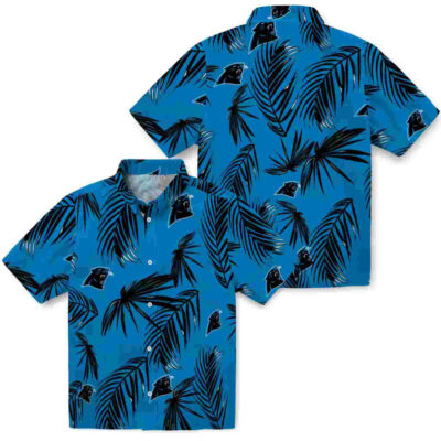Palm Leaf Blue Carolina Panthers Hawaiian Shirt