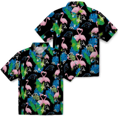 Flamingo Foliage Blue Green Carolina Panthers Hawaiian Shirt