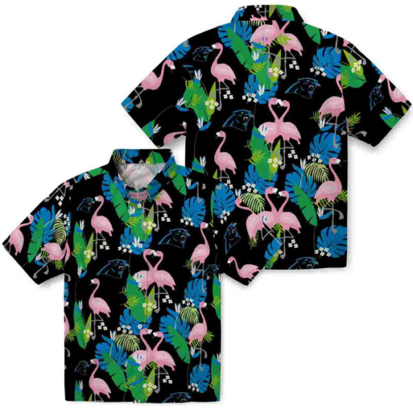 Flamingo Foliage Blue Green Carolina Panthers Hawaiian Shirt