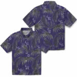 Leafy Palms Blue Colorado Rockies Hawaiian Shirt
