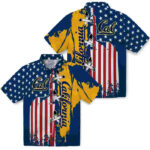 Stitched Flag Blue California Golden Bears Hawaiian Shirt