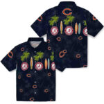 Surfboard Palm Blue Chicago Bears Hawaiian Shirt