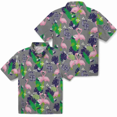 Flamingo Foliage Blue Green Colorado Rockies Hawaiian Shirt
