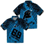 Customized Star Stripes Blue Carolina Panthers Hawaiian Shirt