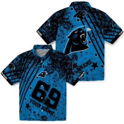 Customized Star Stripes Blue Carolina Panthers Hawaiian Shirt