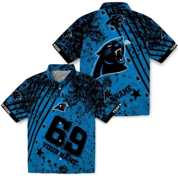 Customized Star Stripes Blue Carolina Panthers Hawaiian Shirt