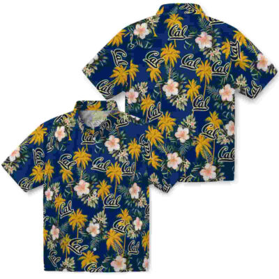 Palm Tree Flower Blue California Golden Bears Hawaiian Shirt