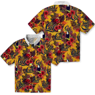 Floral Toucan Blue Red California Golden Bears Hawaiian Shirt
