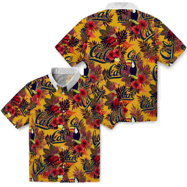 Floral Toucan Blue Red California Golden Bears Hawaiian Shirt