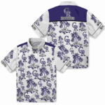Palm Island Print Blue White Colorado Rockies Hawaiian Shirt