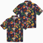 Hibiscus And Fruit Navy Blue Baltimore Orioles Hawaiian Shirt