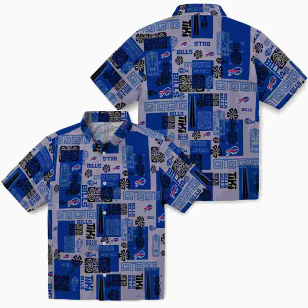 Tribal Symbols Blue Buffalo Bills Hawaiian Shirt