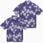Hibiscus Clusters Blue Colorado Rockies Hawaiian Shirt