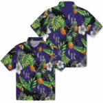 Toucan Hibiscus Pineapple Blue Green Colorado Rockies Hawaiian Shirt