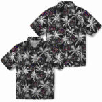 Palm Pattern Navy Blue Black Auburn Tigers Hawaiian Shirt