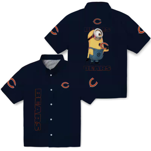 Stuart Minion Blue Chicago Bears Hawaiian Shirt