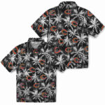Palm Pattern Blue Black Chicago Bears Hawaiian Shirt