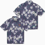 Hibiscus Clusters Blue Chicago Bears Hawaiian Shirt