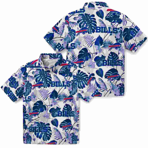 Tropical Plants Blue White Buffalo Bills Hawaiian Shirt