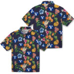 Hibiscus And Fruit Navy Blue BYU Cougars Hawaiian Shirt