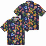 Hibiscus And Fruit Navy Blue Chicago Cubs Hawaiian Shirt