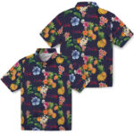 Hibiscus And Fruit Navy Blue Atlanta Braves Hawaiian Shirt