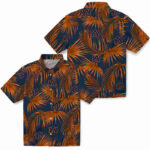 Leafy Palms Navy Blue Auburn Tigers Hawaiian Shirt