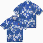 Hibiscus Clusters Blue Chicago Cubs Hawaiian Shirt