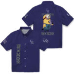 Stuart Minion Blue Colorado Rockies Hawaiian Shirt